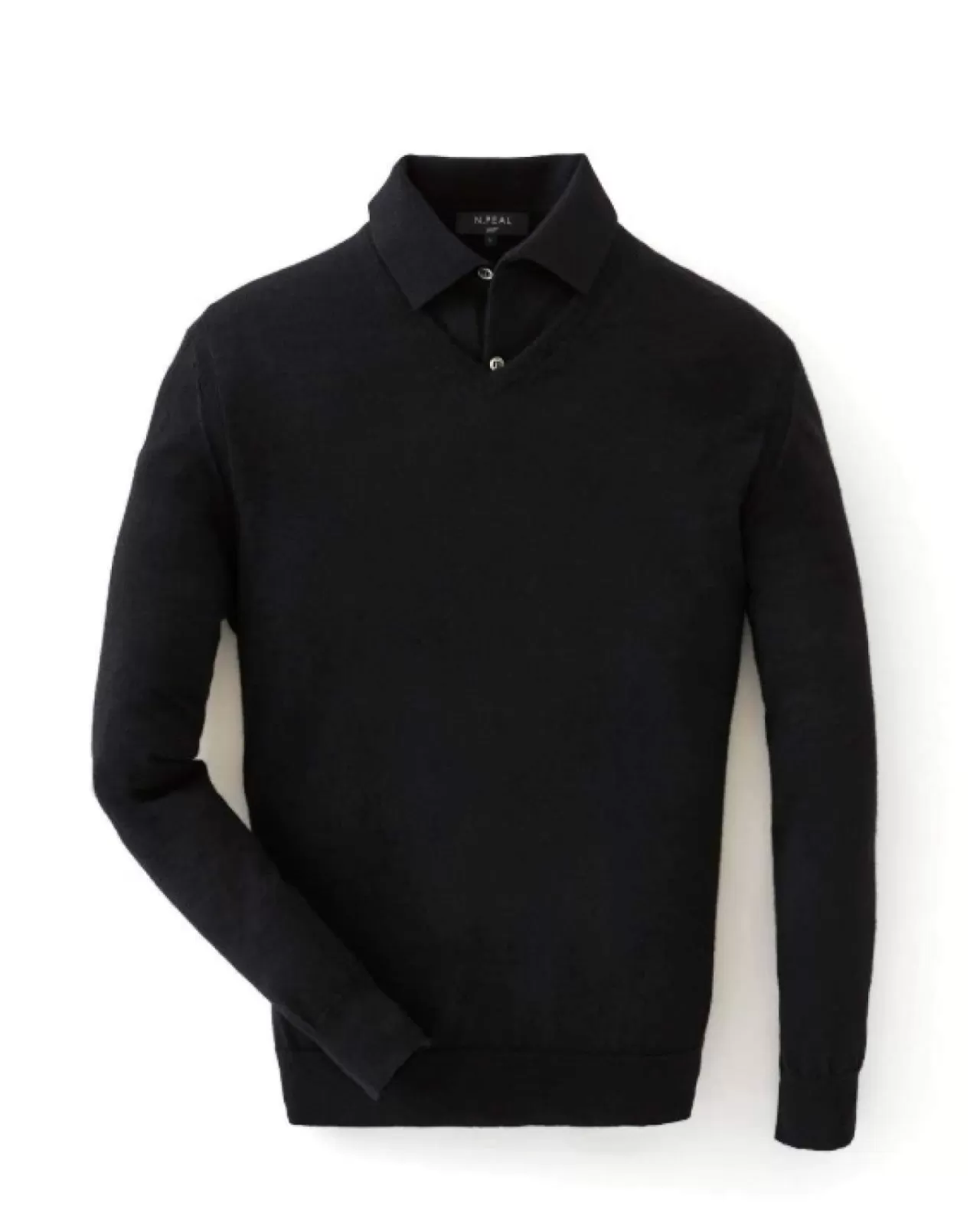 007_fine_gauge_cashmere_polo_t_shirt_7.webp Men N.Peal Polos & T-Shirts | 007 Fine Gauge Cashmere Polo T Shirt