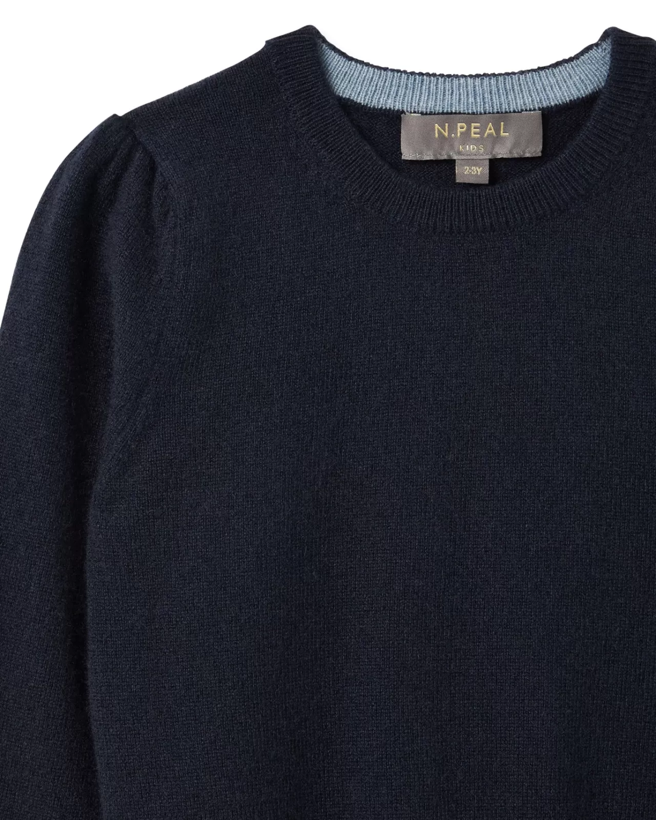 girls_round_neck_cashmere_jumper_2-3.webp Children N.Peal Girls | Girls Round Neck Cashmere Jumper