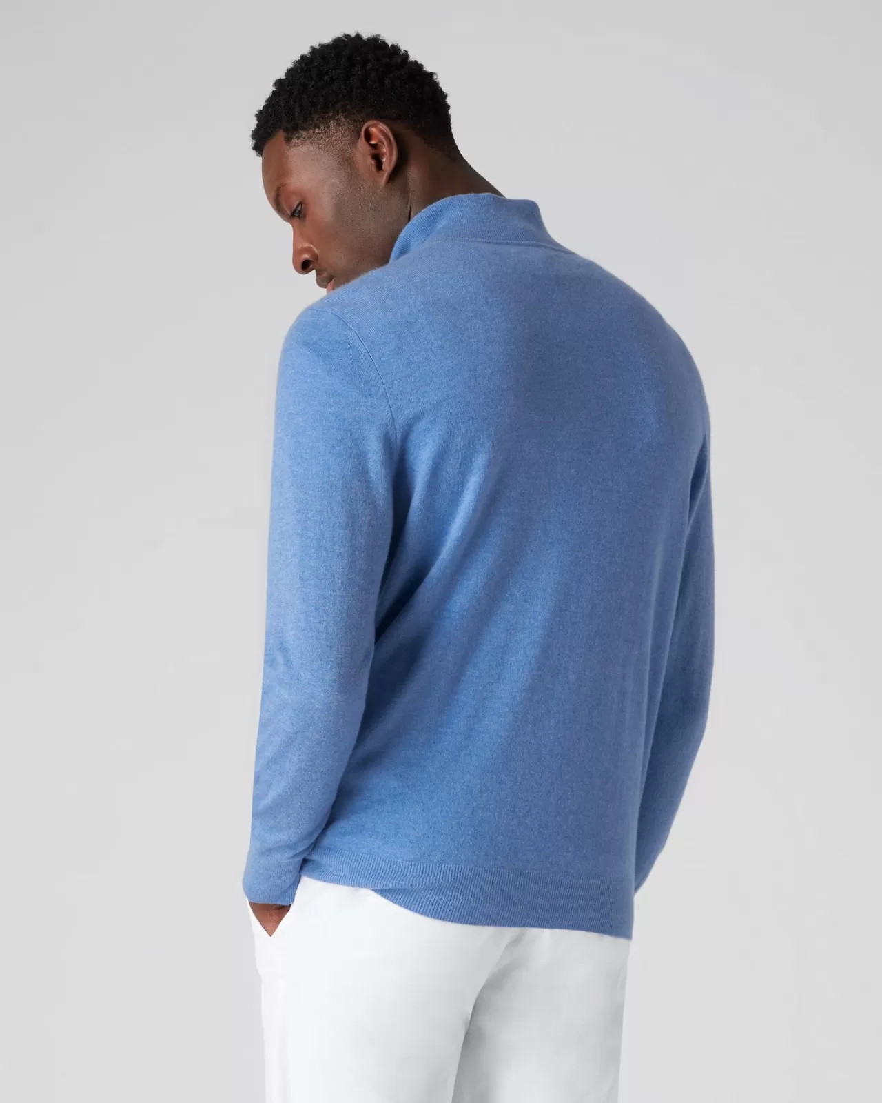 mens_baby_cashmere_half_zip_jumper_3-2.webp Men N.Peal Half & Full Zip Knitwear | Men'S Baby Cashmere Half Zip Jumper