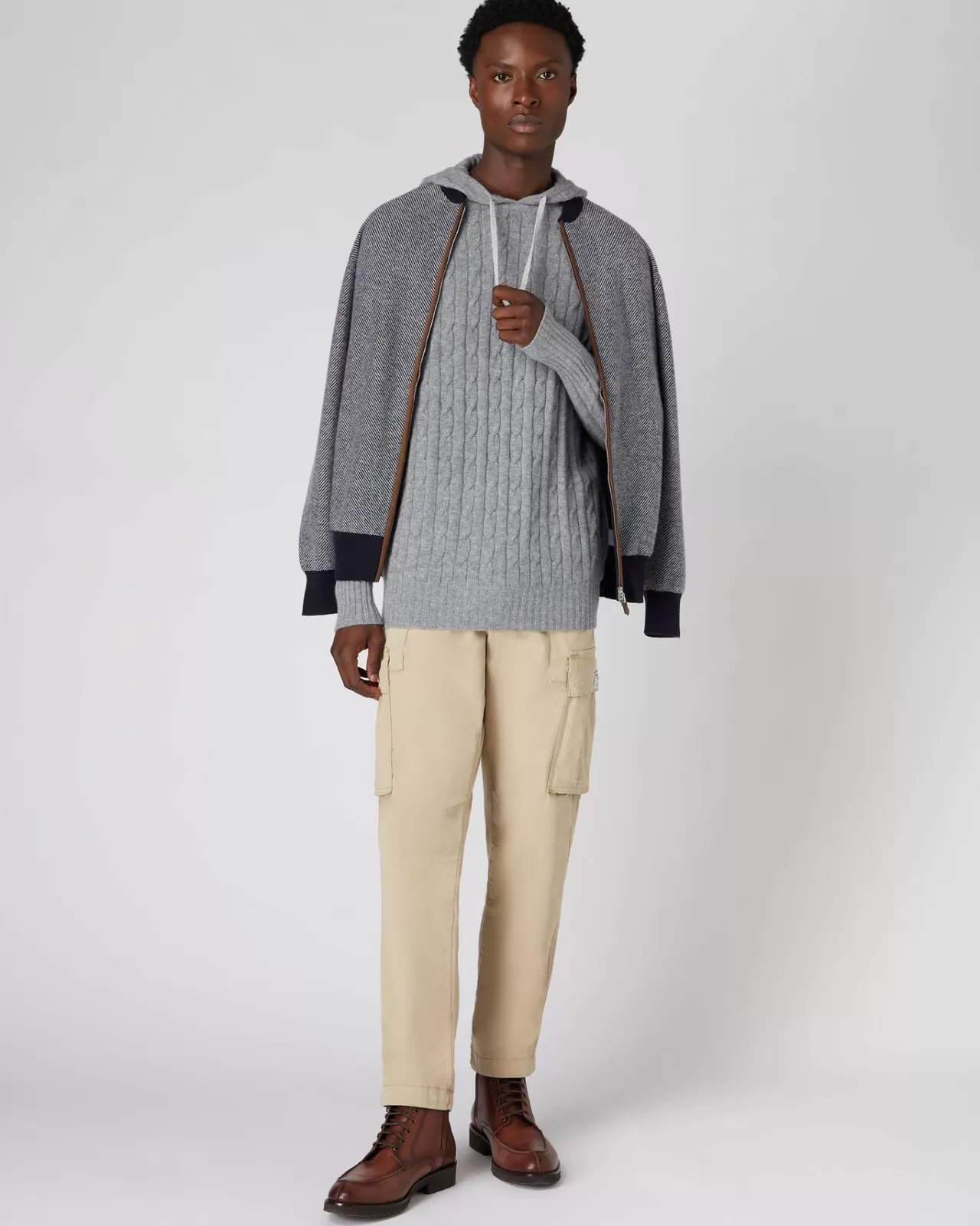 mens_cable_cashmere_hoodie_2-1.webp Men N.Peal Hoodies | Men'S Cable Cashmere Hoodie