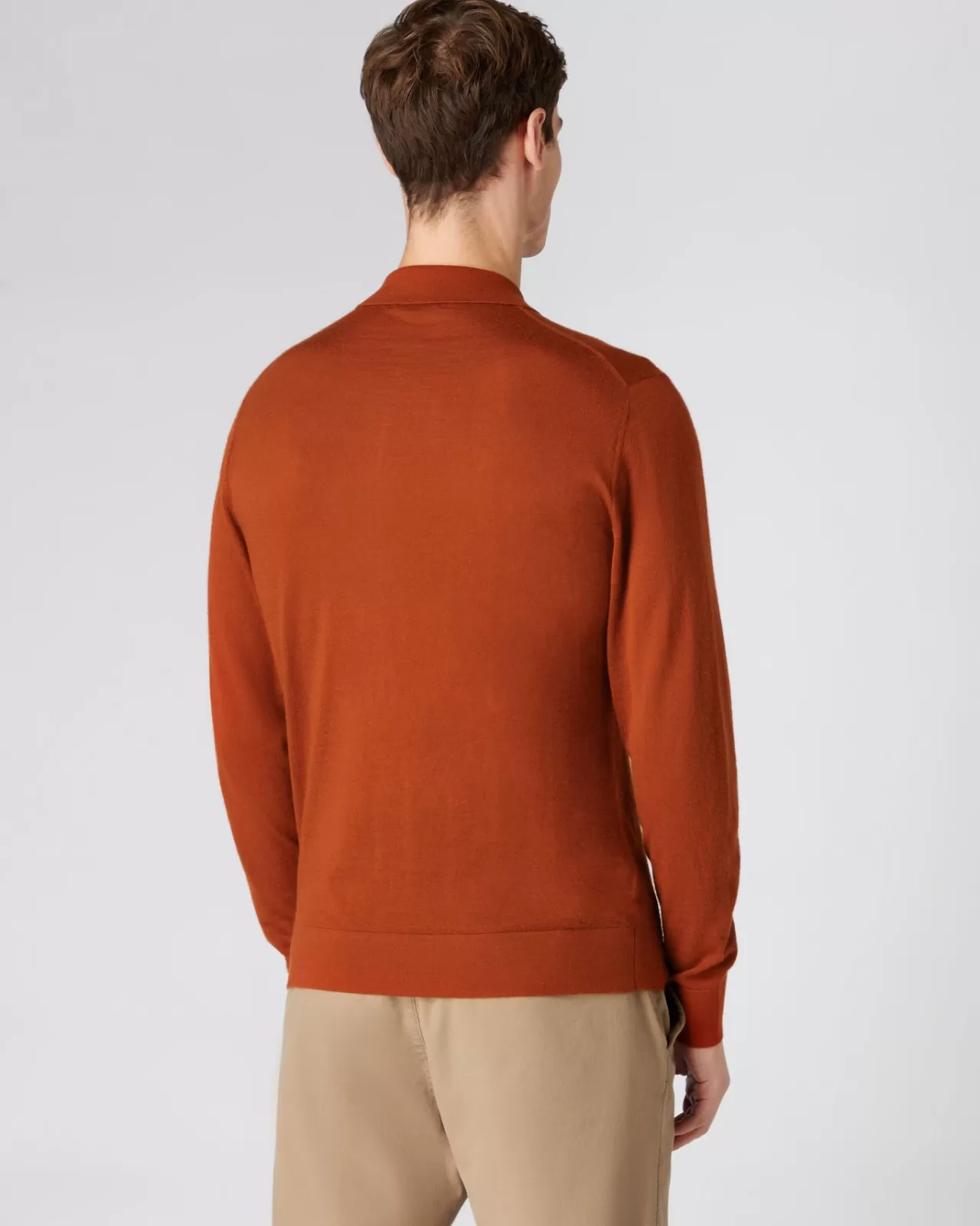 mens_fine_gauge_cashmere_half_zip_shirt_3-1.webp Men N.Peal Half & Full Zip Knitwear | Men'S Fine Gauge Cashmere Half Zip Shirt