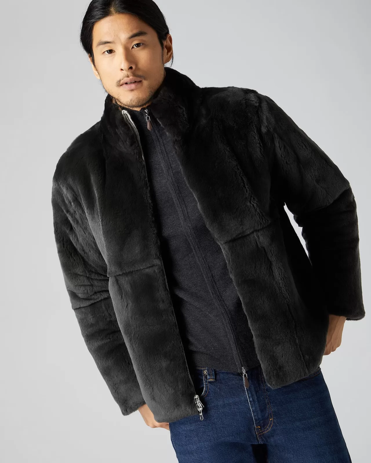 mens_fur_lined_cable_cardigan_5-1.webp Men N.Peal Cardigans | Men'S Fur Lined Cable Cardigan