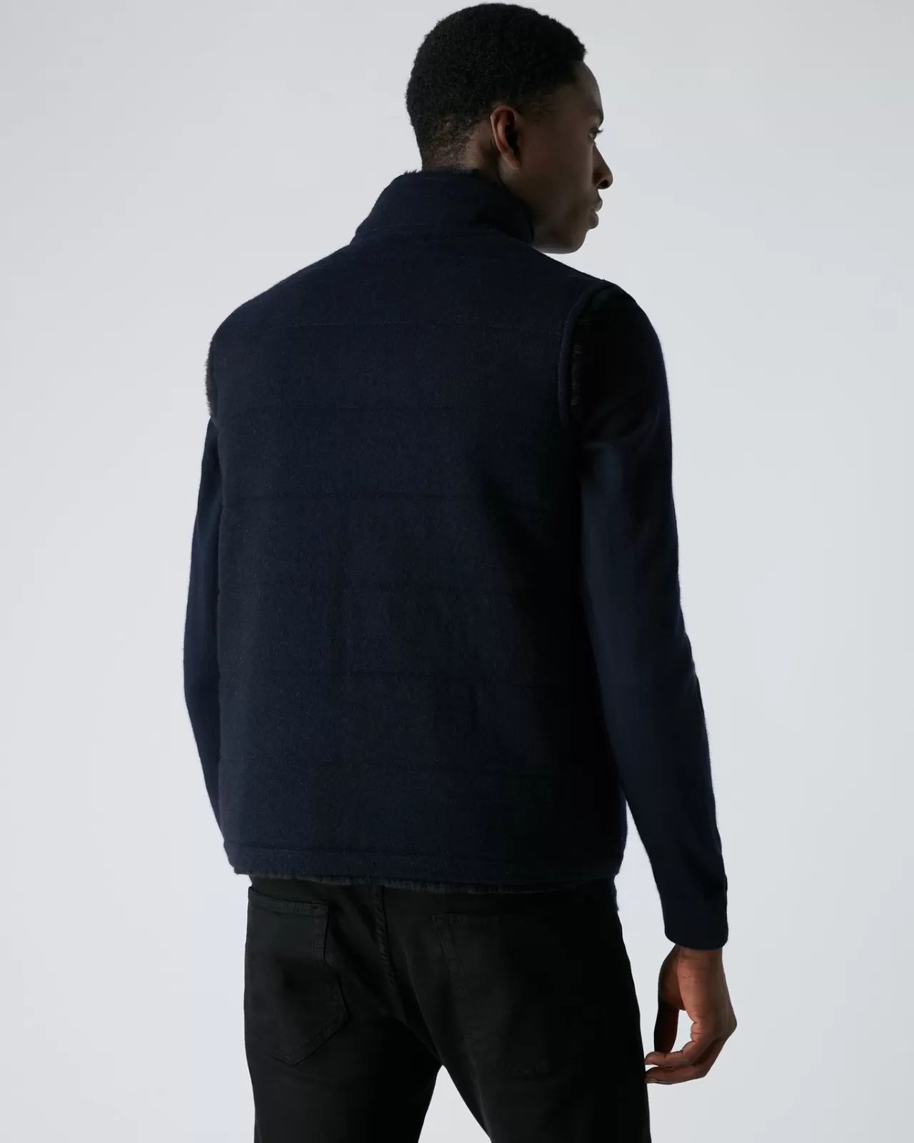 mens_fur_lined_gilet_3-1.webp Men N.Peal Gilets & Waistcoats | Men'S Fur Lined Gilet