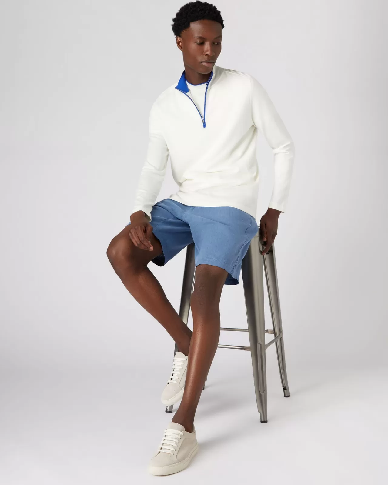 mens_half_zip_cotton_cashmere_jumper_2-2.webp Men N.Peal Half & Full Zip Knitwear | Men'S Half Zip Cotton Cashmere Jumper