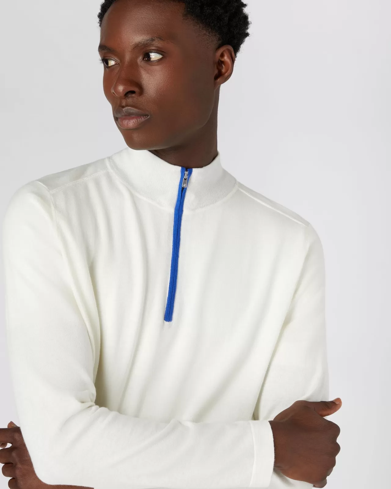 mens_half_zip_cotton_cashmere_jumper_4-2.webp Men N.Peal Half & Full Zip Knitwear | Men'S Half Zip Cotton Cashmere Jumper