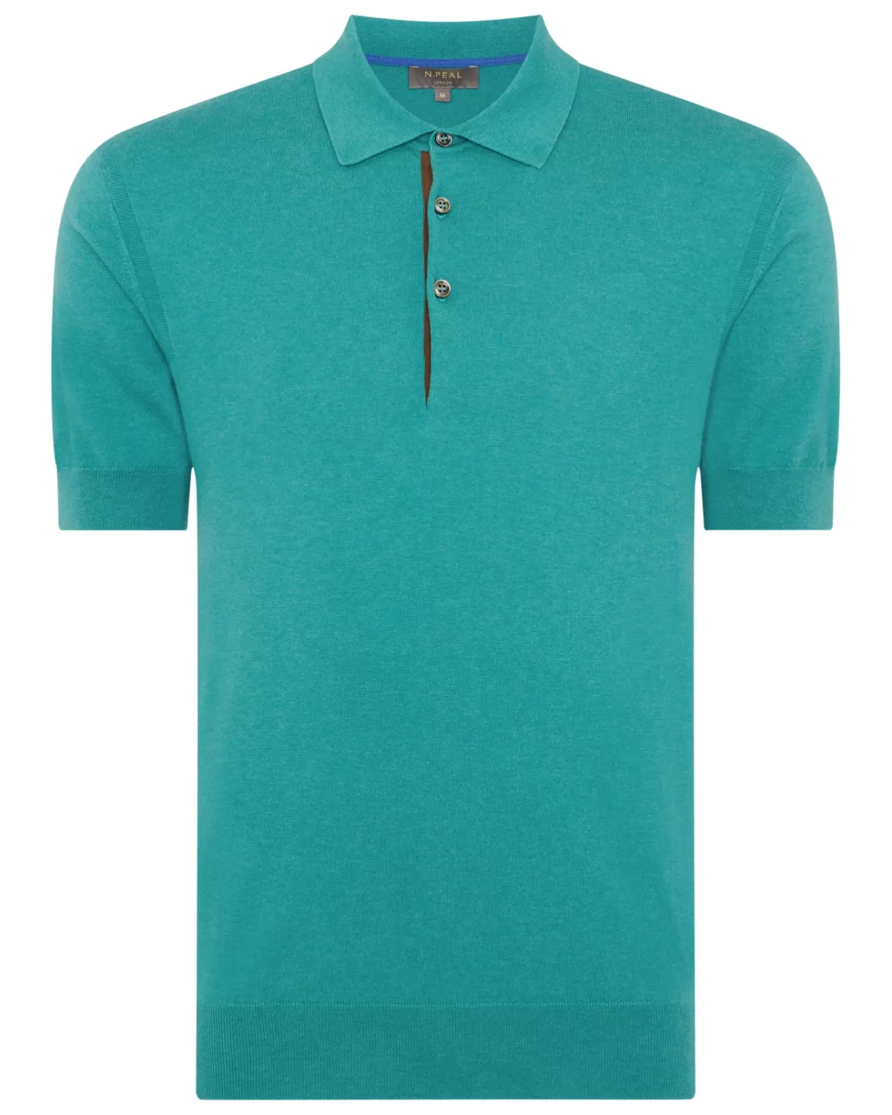 Men N.Peal Polos & T-Shirts | Men'S Short Sleeve Collared Cotton Cashmere Polo T Shirt