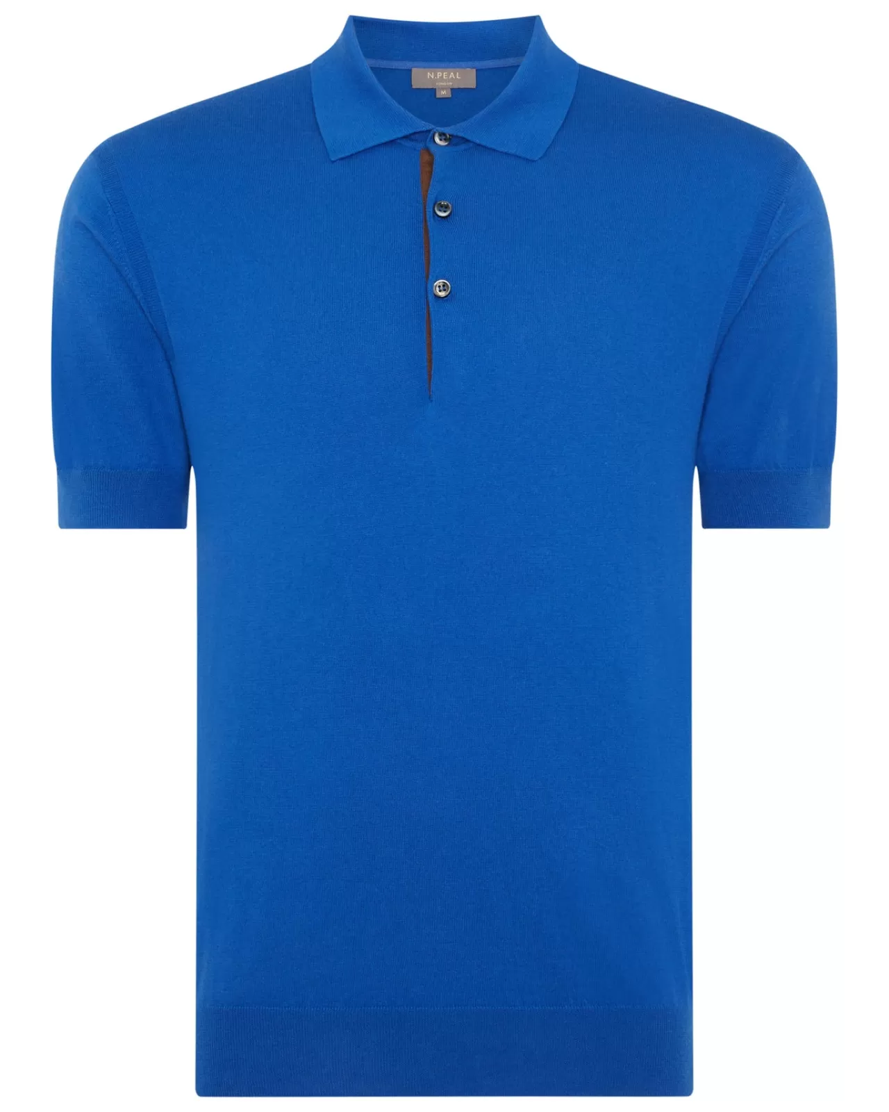 Men N.Peal Polos & T-Shirts | Men'S Short Sleeve Collared Cotton Cashmere Polo T Shirt