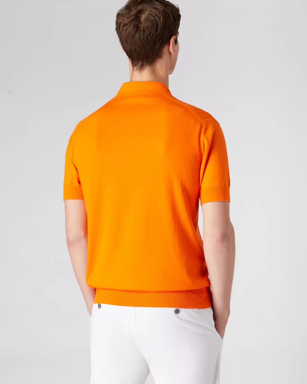 mens_short_sleeve_collared_cotton_cashmere_polo_t_shirt_3-4.webp Men N.Peal Polos & T-Shirts | Men'S Short Sleeve Collared Cotton Cashmere Polo T Shirt