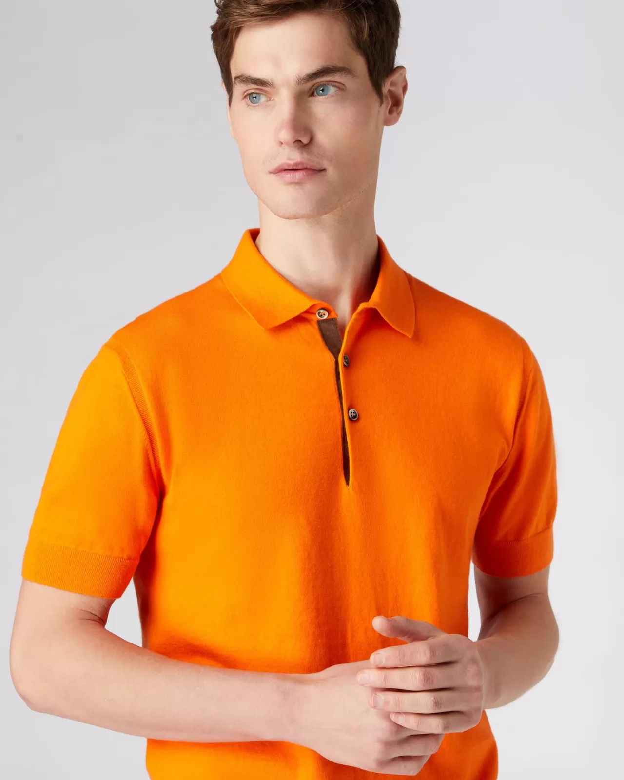 mens_short_sleeve_collared_cotton_cashmere_polo_t_shirt_4-4.webp Men N.Peal Polos & T-Shirts | Men'S Short Sleeve Collared Cotton Cashmere Polo T Shirt