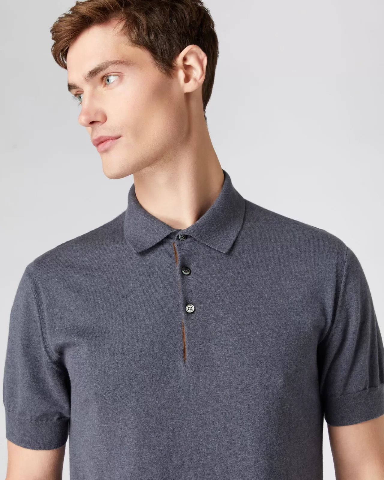 mens_short_sleeve_collared_cotton_cashmere_polo_t_shirt_4.webp Men N.Peal Polos & T-Shirts | Men'S Short Sleeve Collared Cotton Cashmere Polo T Shirt