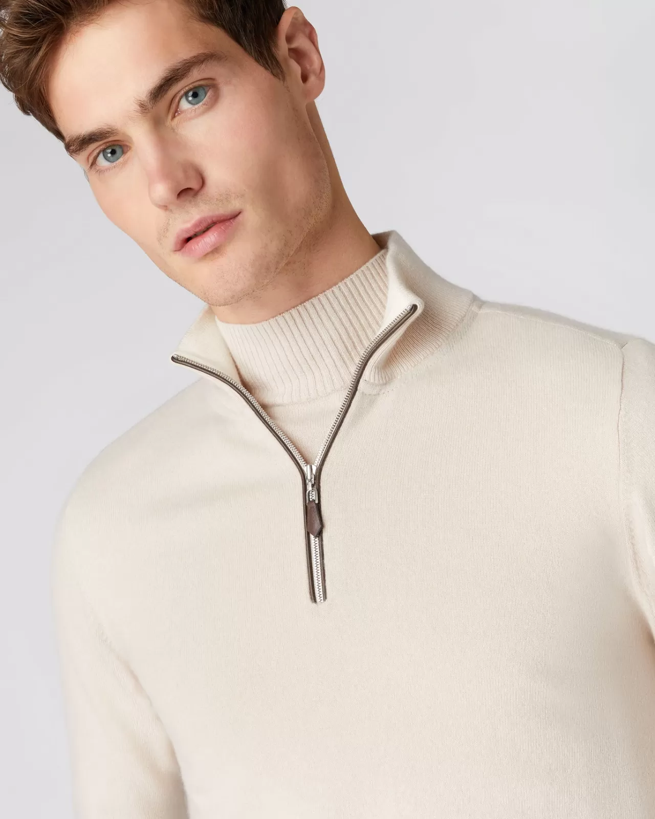 mens_the_carnaby_half_zip_cashmere_jumper_4-2.webp Men N.Peal Half & Full Zip Knitwear | Men'S The Carnaby Half Zip Cashmere Jumper