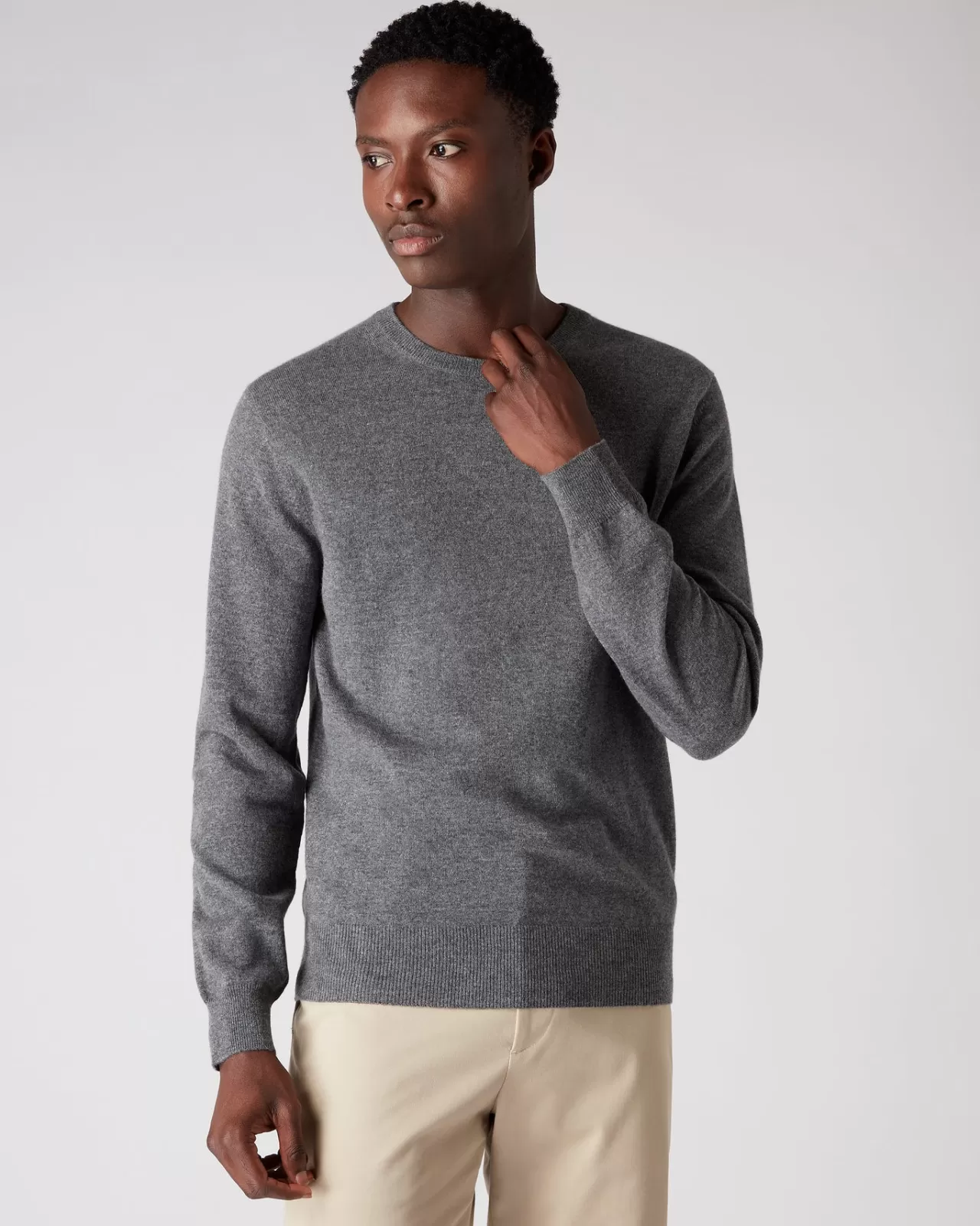 Men N.Peal Round Necks | Men'S The Oxford Round Neck Cashmere Jumper