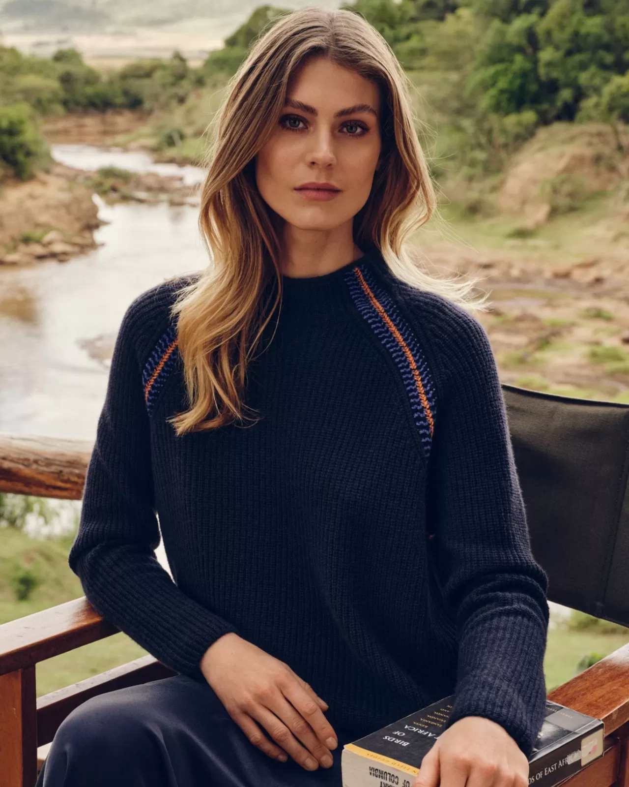 womens_jacquard_detail_rib_cashmere_jumper_5.webp Women N.Peal Roll Necks | Women'S Jacquard Detail Rib Cashmere Jumper