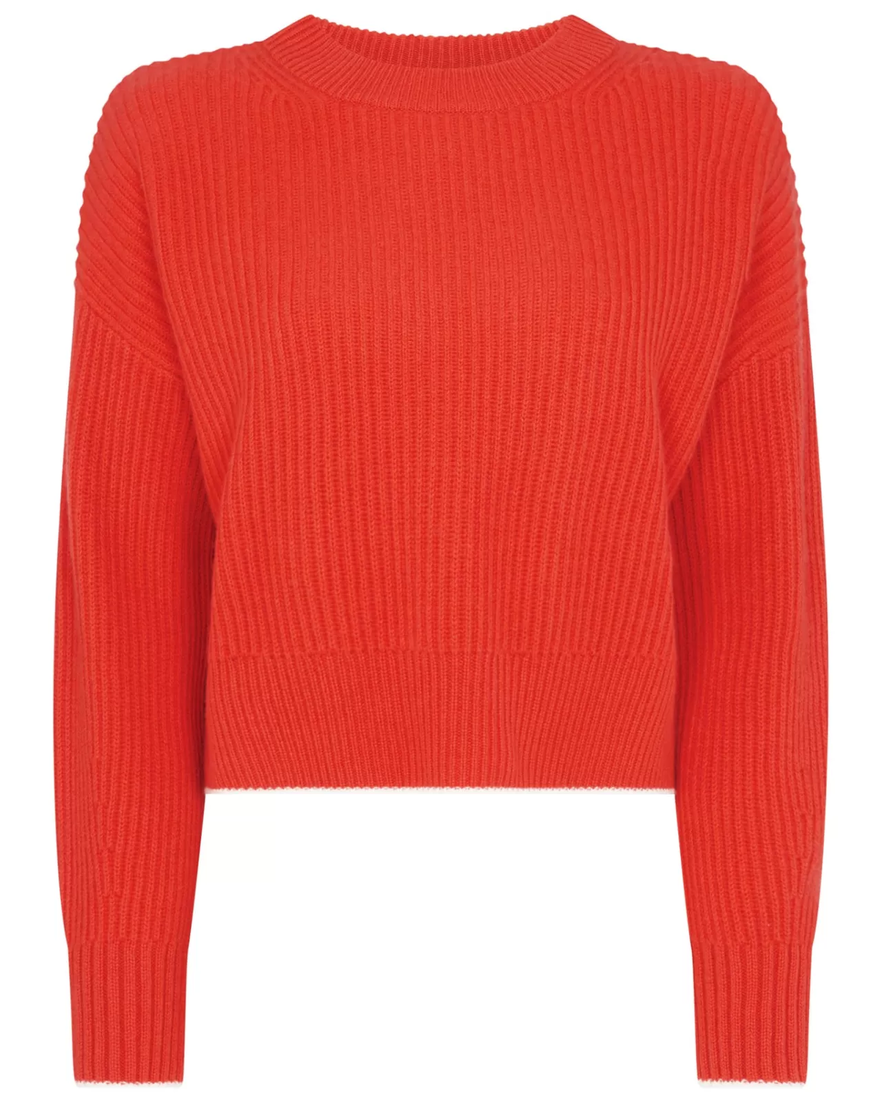 Women N.Peal Round Necks | Women'S Ribbed Round Neck Cashmere Jumper