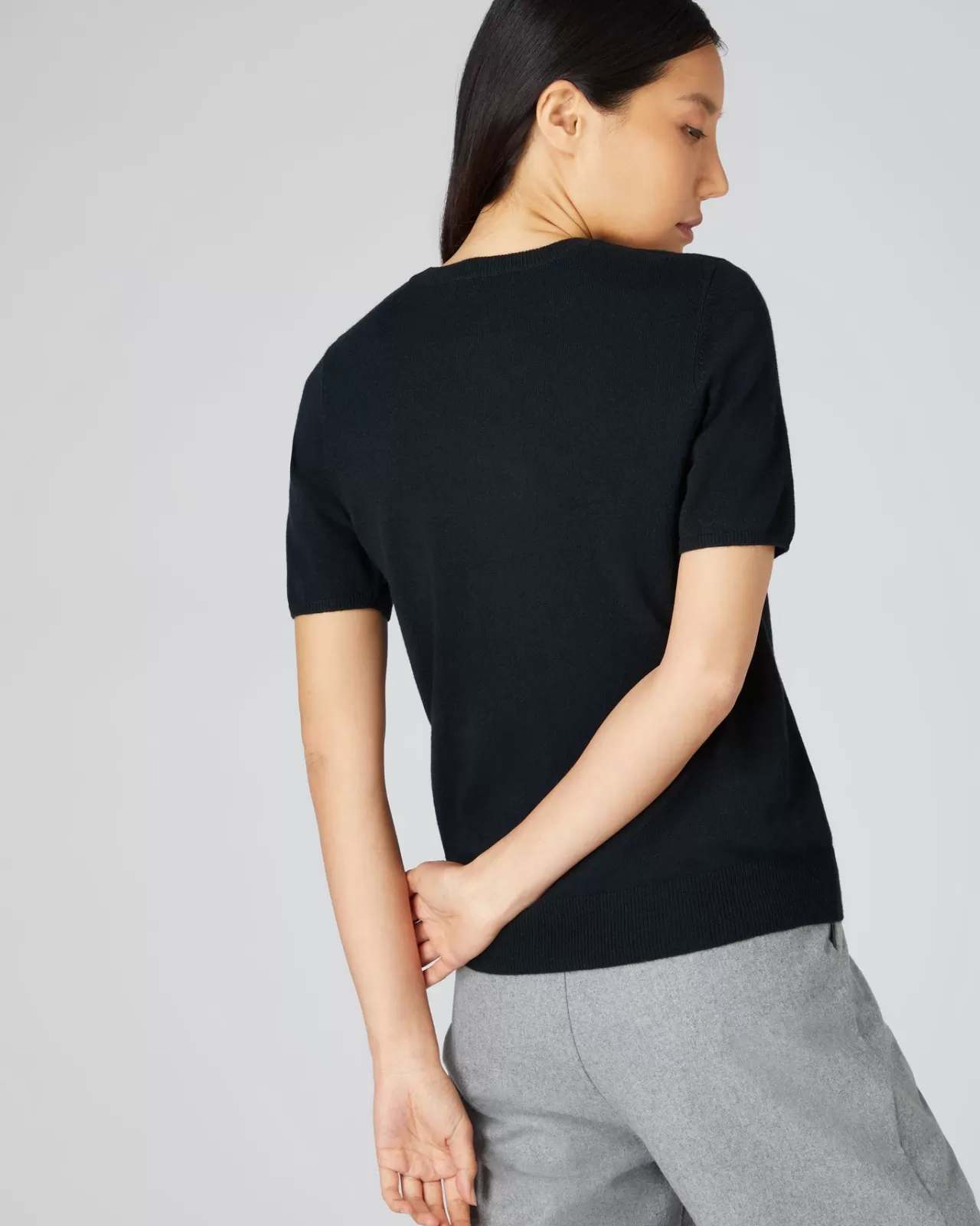 Women N.Peal Tops & T-Shirts | Women'S Round Neck Cashmere T Shirt