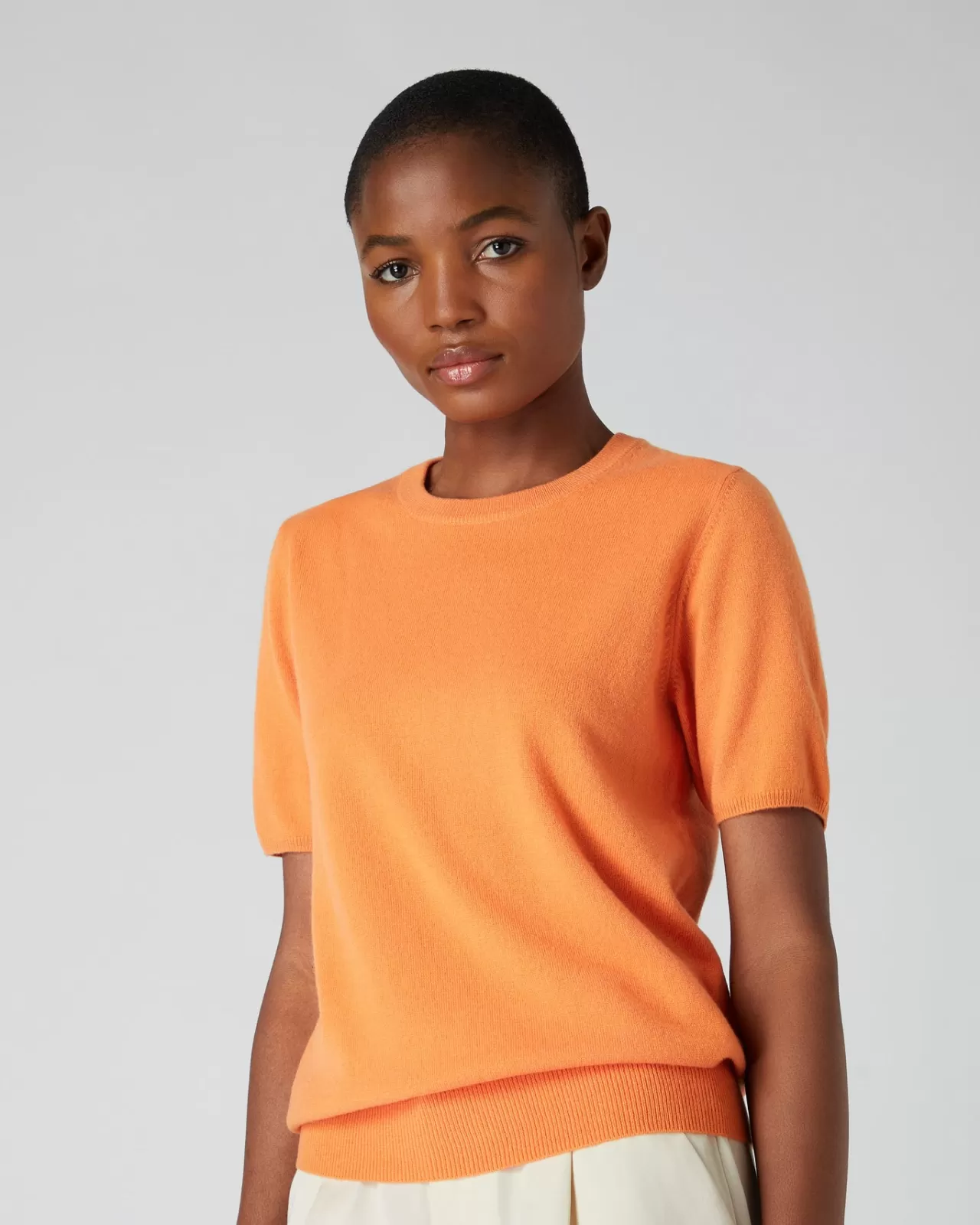 womens_round_neck_cashmere_t_shirt_4-10.webp Women N.Peal Tops & T-Shirts | Women'S Round Neck Cashmere T Shirt