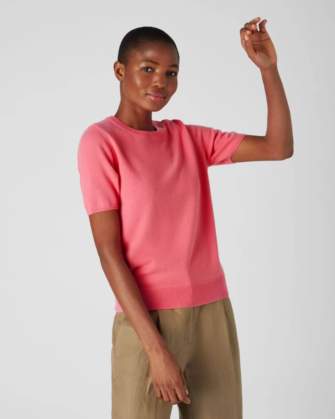 womens_round_neck_cashmere_t_shirt_4-12.webp Women N.Peal Tops & T-Shirts | Women'S Round Neck Cashmere T Shirt