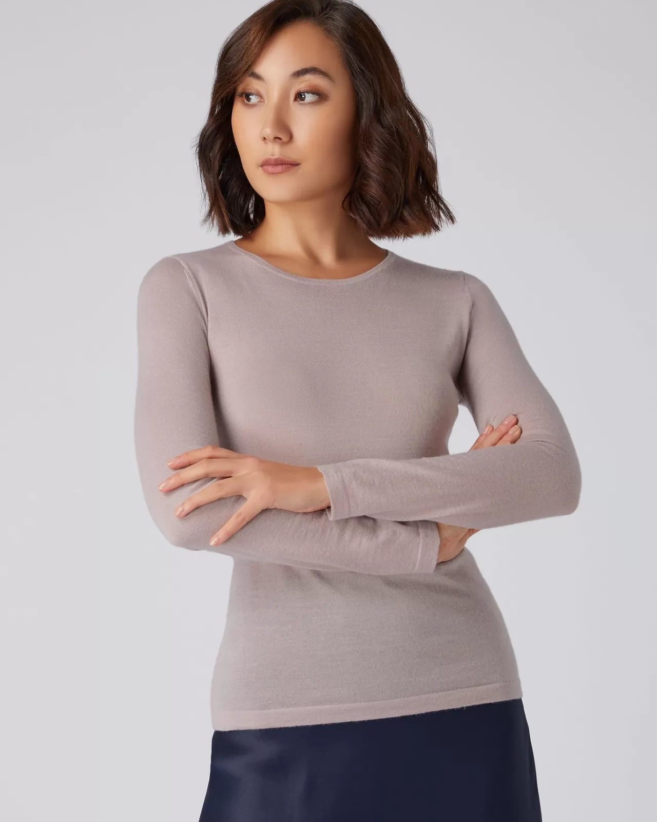 Women N.Peal Tops & T-Shirts | Women'S Superfine Long Sleeve Cashmere Top