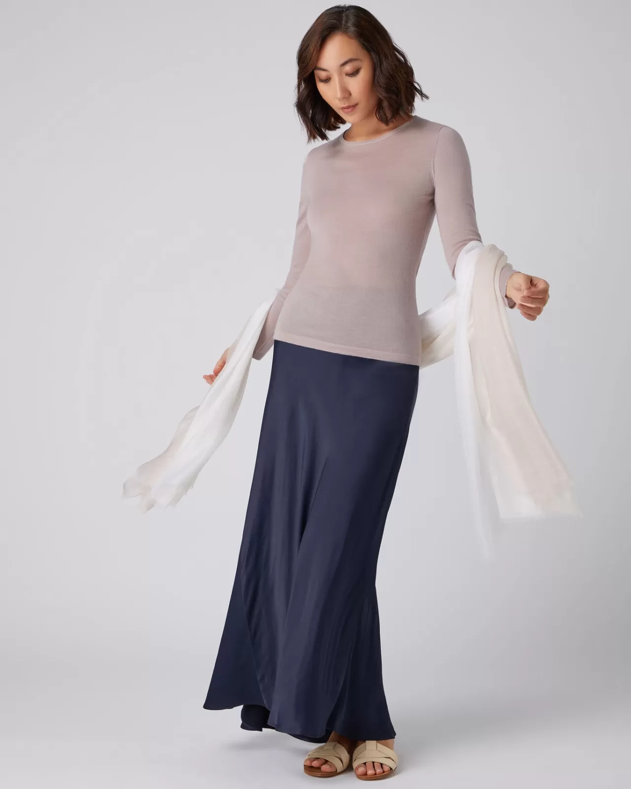 Women N.Peal Tops & T-Shirts | Women'S Superfine Long Sleeve Cashmere Top