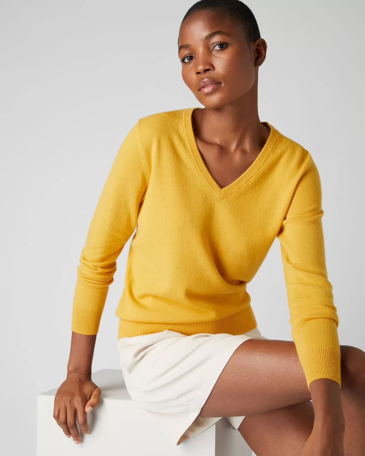 Women N.Peal V Necks | Women'S V Neck Cashmere Jumper