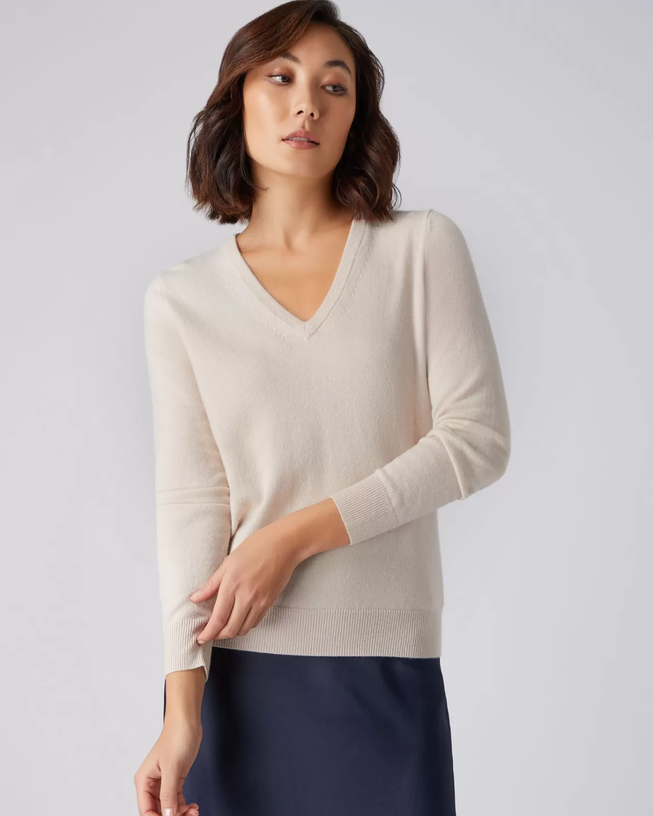 Women N.Peal V Necks | Women'S V Neck Cashmere Jumper